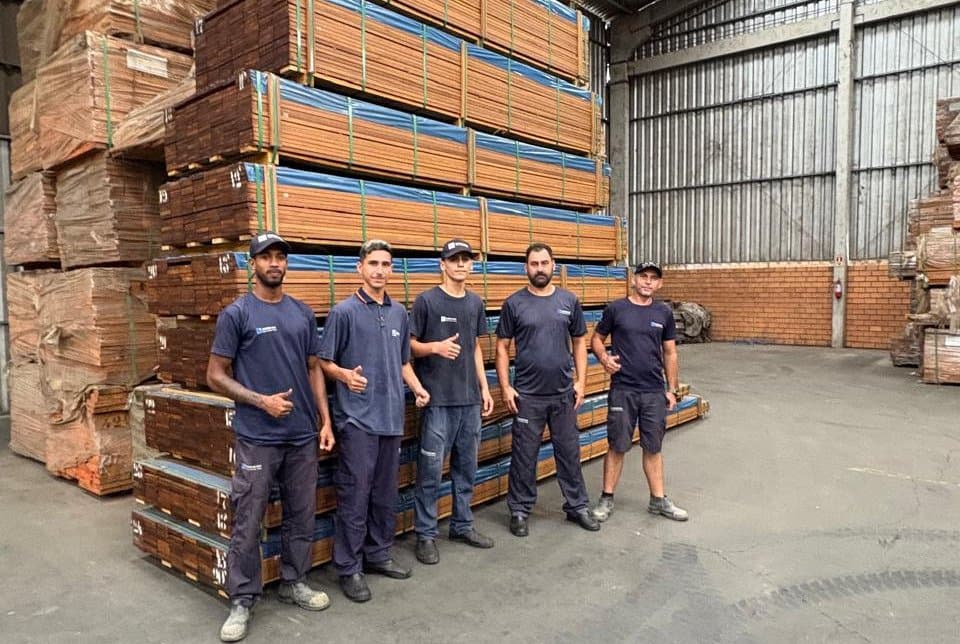 Marine Box in-house inspection team in the timber yard